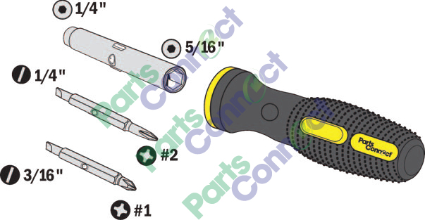 PC9358 6 - IN - 1 Screwdriver